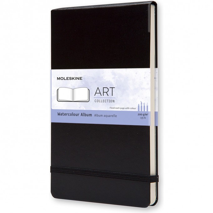 Блокнот для акварели MOLESKINE ART WATERCOLOR, нелинованный, черный ARTMM804 Блокнот для акварели MOLESKINE ART WATERCOLOR, нелинованный, черный ARTMM804