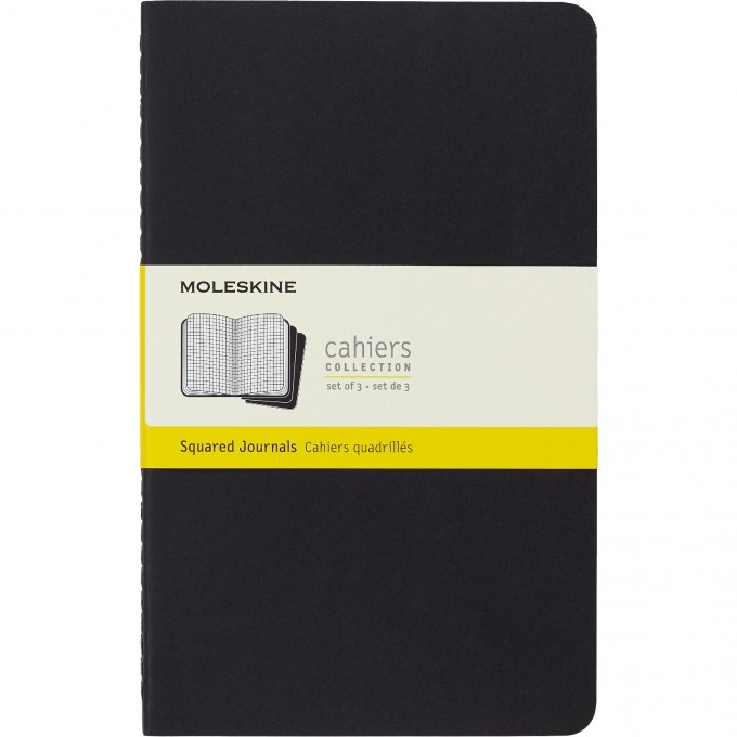 Блокнот MOLESKINE CAHIER JOURNAL LARGE, клетка, черный QP317 Блокнот MOLESKINE CAHIER JOURNAL LARGE, клетка, черный QP317