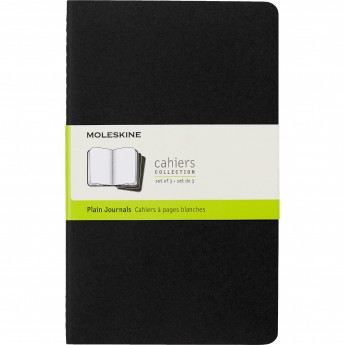 Блокнот MOLESKINE CAHIER JOURNAL LARGE, нелинованный, черный