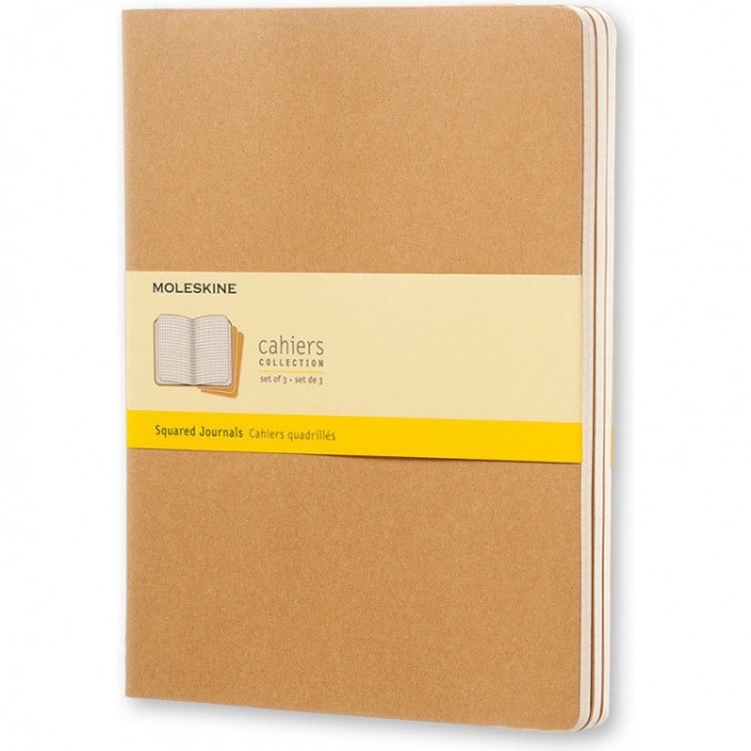 Блокнот MOLESKINE CAHIER JOURNAL XLARGE, клетка, бежевый QP422 Блокнот MOLESKINE CAHIER JOURNAL XLARGE, клетка, бежевый QP422