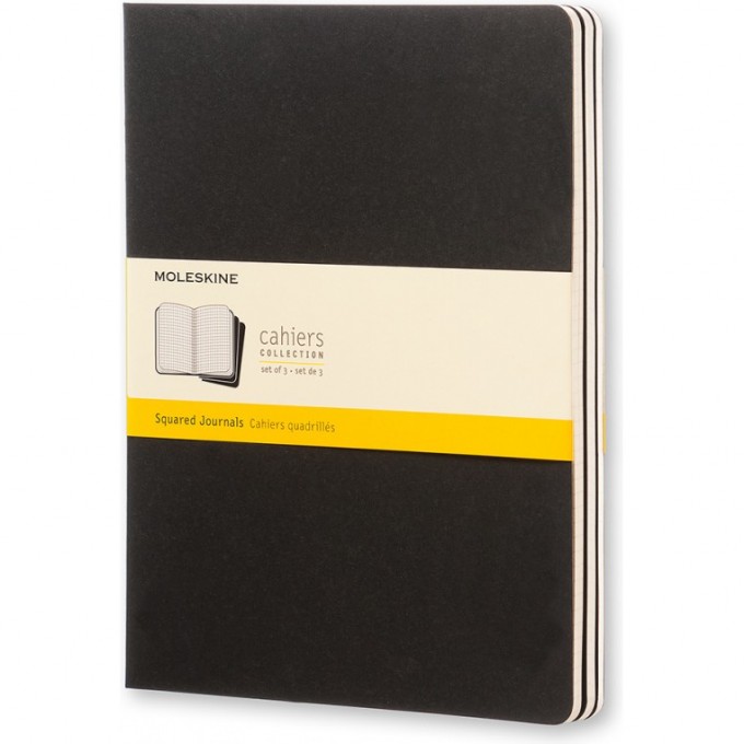 Блокнот MOLESKINE CAHIER JOURNAL XLARGE, клетка, черный QP322 Блокнот MOLESKINE CAHIER JOURNAL XLARGE, клетка, черный QP322