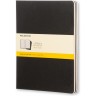 Блокнот MOLESKINE CAHIER JOURNAL XLARGE, клетка, черный QP322