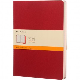 Блокнот MOLESKINE CAHIER JOURNAL XLARGE, линейка, клюквенный
