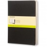 Блокнот MOLESKINE CAHIER JOURNAL XLARGE, нелинованный, черный QP323