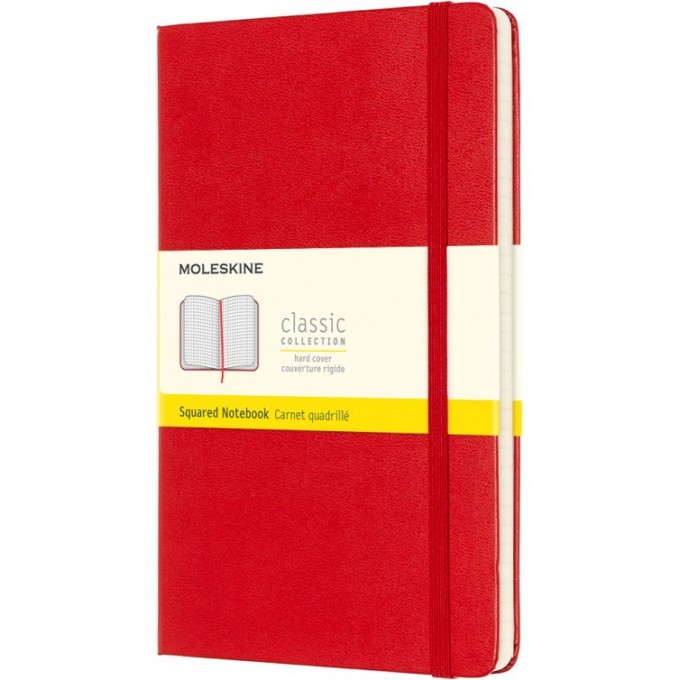 Блокнот MOLESKINE CLASSIC LARGE, клетка, красный QP061R Блокнот MOLESKINE CLASSIC LARGE, клетка, красный QP061R