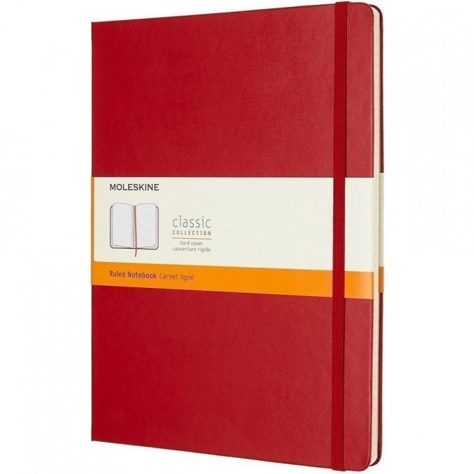 Блокнот MOLESKINE CLASSIC LARGE, линейка, красный QP060R Блокнот MOLESKINE CLASSIC LARGE, линейка, красный QP060R