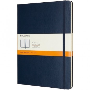 Блокнот MOLESKINE CLASSIC LARGE, линейка, синий сапфир