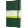 Блокнот MOLESKINE CLASSIC LARGE, нелинованный, зеленый