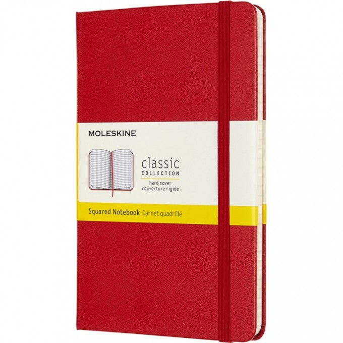 Блокнот MOLESKINE CLASSIC MEDIUM, клетка, красный QP051F2 Блокнот MOLESKINE CLASSIC MEDIUM, клетка, красный QP051F2