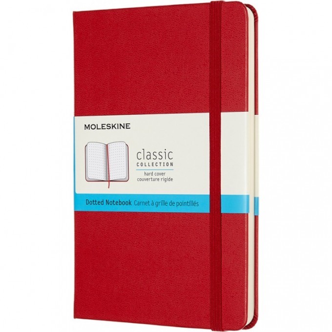 Блокнот MOLESKINE CLASSIC MEDIUM, пунктир, красный QP053F2