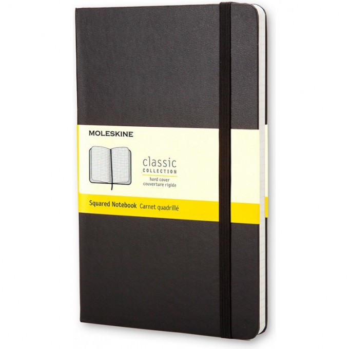 Блокнот MOLESKINE CLASSIC POCKET, клетка, черный MM712