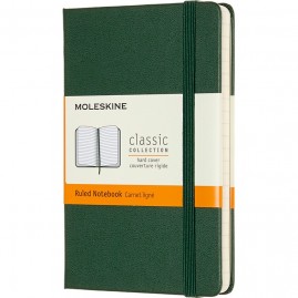 Блокнот MOLESKINE CLASSIC POCKET, линейка, зеленый