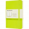 Блокнот MOLESKINE CLASSIC POCKET нелинованный, лаймовый QP613C2
