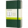 Блокнот MOLESKINE CLASSIC POCKET, нелинованный, зеленый QP012K15