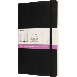 Блокнот MOLESKINE CLASSIC SOFT DOUBLE NB313SBK Large 130х210мм, черный
