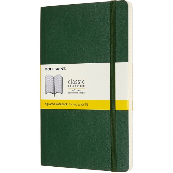 Блокнот MOLESKINE CLASSIC SOFT LARGE, клетка, зеленый QP617K15 Блокнот MOLESKINE CLASSIC SOFT LARGE, клетка, зеленый QP617K15