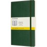 Блокнот MOLESKINE CLASSIC SOFT LARGE, клетка, зеленый QP617K15