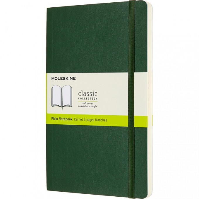Блокнот MOLESKINE CLASSIC SOFT LARGE, нелинованный, зеленый QP618K15 Блокнот MOLESKINE CLASSIC SOFT LARGE, нелинованный, зеленый QP618K15