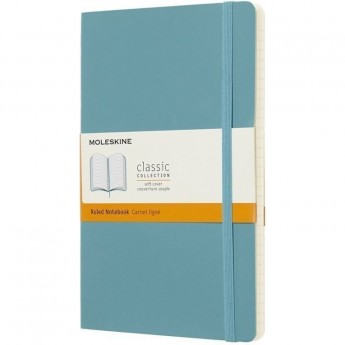 Блокнот MOLESKINE CLASSIC SOFT POCKET, линейка, голубой