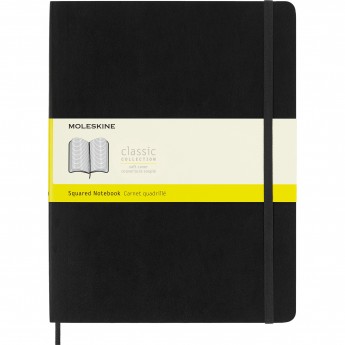 Блокнот MOLESKINE CLASSIC SOFT XLARGE, клетка, черный