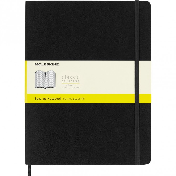 Блокнот MOLESKINE CLASSIC SOFT XLARGE, клетка, черный QP622 Блокнот MOLESKINE CLASSIC SOFT XLARGE, клетка, черный QP622