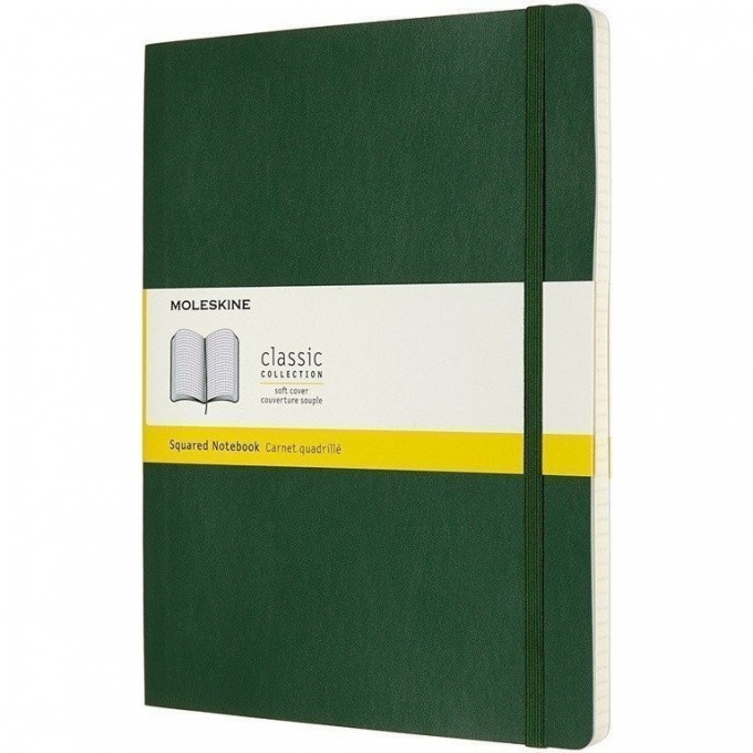 Блокнот MOLESKINE CLASSIC SOFT XLARGE, клетка, зеленый QP622K15 Блокнот MOLESKINE CLASSIC SOFT XLARGE, клетка, зеленый QP622K15