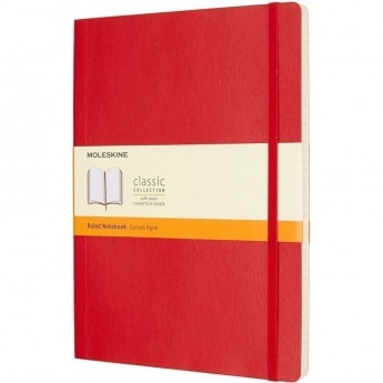 Блокнот MOLESKINE CLASSIC SOFT XLARGE, линейка, красный