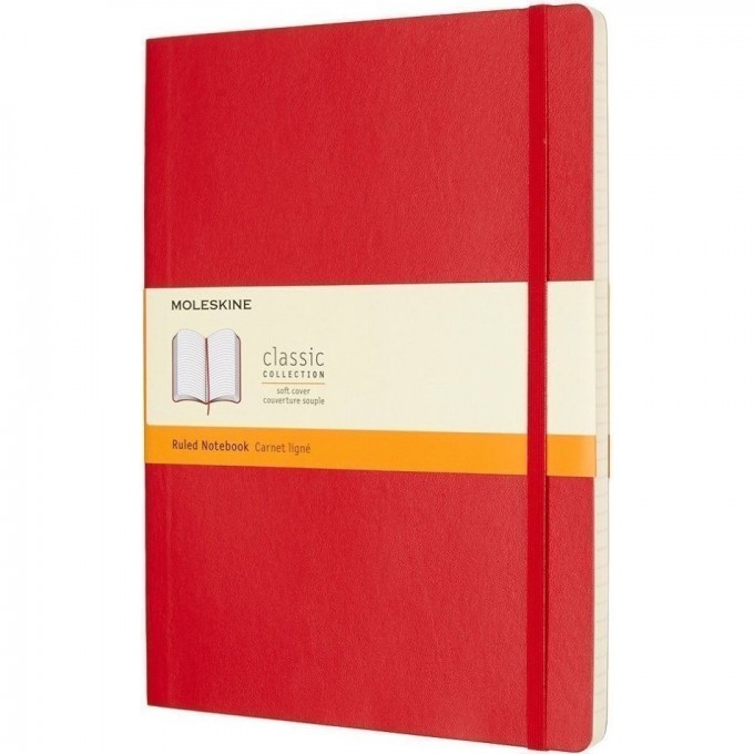 Блокнот MOLESKINE CLASSIC SOFT XLARGE, линейка, красный QP621F2 Блокнот MOLESKINE CLASSIC SOFT XLARGE, линейка, красный QP621F2