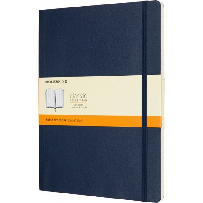Блокнот MOLESKINE CLASSIC SOFT XLARGE, линейка, синий сапфир QP621B20 Блокнот MOLESKINE CLASSIC SOFT XLARGE, линейка, синий сапфир QP621B20
