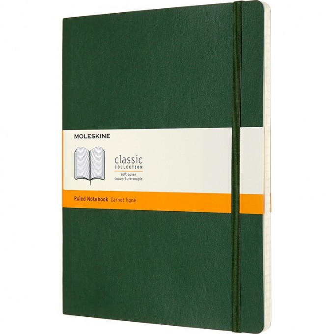Блокнот MOLESKINE CLASSIC SOFT XLARGE, линейка, зеленый QP621K15 Блокнот MOLESKINE CLASSIC SOFT XLARGE, линейка, зеленый QP621K15