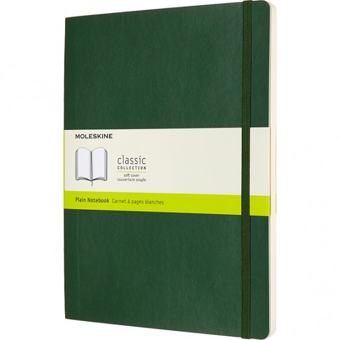 Блокнот MOLESKINE CLASSIC SOFT XLARGE, нелинованный, зеленый QP623K15 Блокнот MOLESKINE CLASSIC SOFT XLARGE, нелинованный, зеленый QP623K15