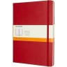 Блокнот MOLESKINE CLASSIC XLARGE, клетка, красный QP091F2