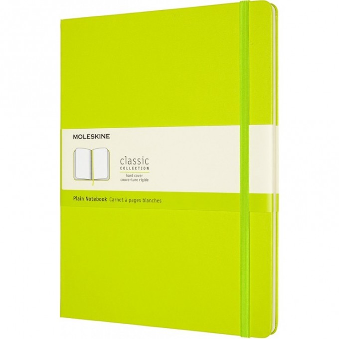 Блокнот MOLESKINE CLASSIC XLARGE нелинованный, лаймовый QP092C2