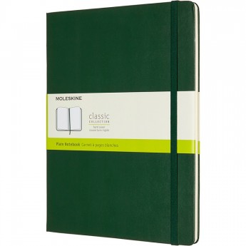 Блокнот MOLESKINE CLASSIC XLARGE, нелинованный, зеленый