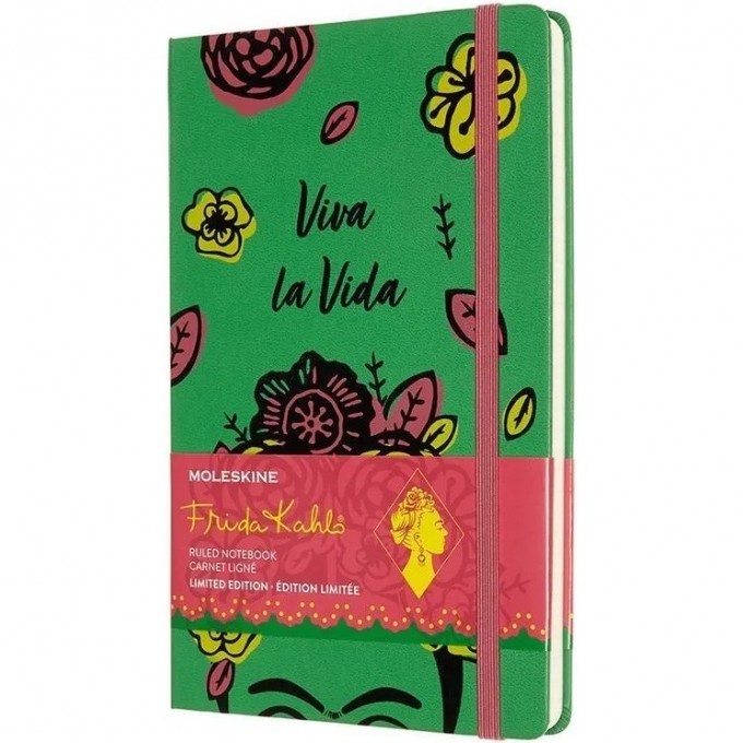 Блокнот MOLESKINE LE FRIDA KAHLO LARGE линейка, зеленый LEFKQP060 Блокнот MOLESKINE LE FRIDA KAHLO LARGE линейка, зеленый LEFKQP060