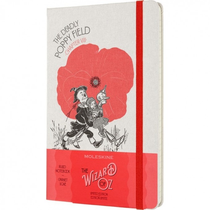 Блокнот MOLESKINE LE WIZARD OF OZ LARGE линейка, белый Poppy Field LEWOZQP060PF Блокнот MOLESKINE LE WIZARD OF OZ LARGE линейка, белый Poppy Field LEWOZQP060PF