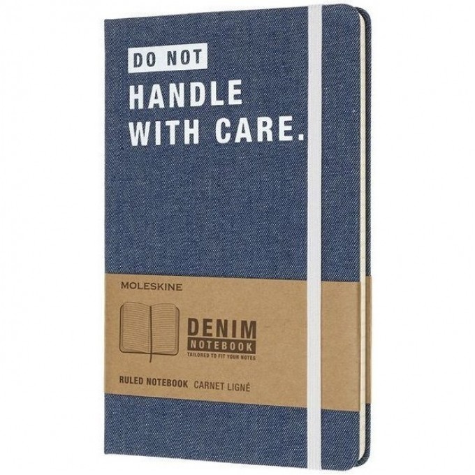Блокнот MOLESKINE LIMITED EDITION DENIM NOTEBOOKS LARGE, линейка, Don`t Handle LCDNQP060D Блокнот MOLESKINE LIMITED EDITION DENIM NOTEBOOKS LARGE, линейка, Don`t Handle LCDNQP060D