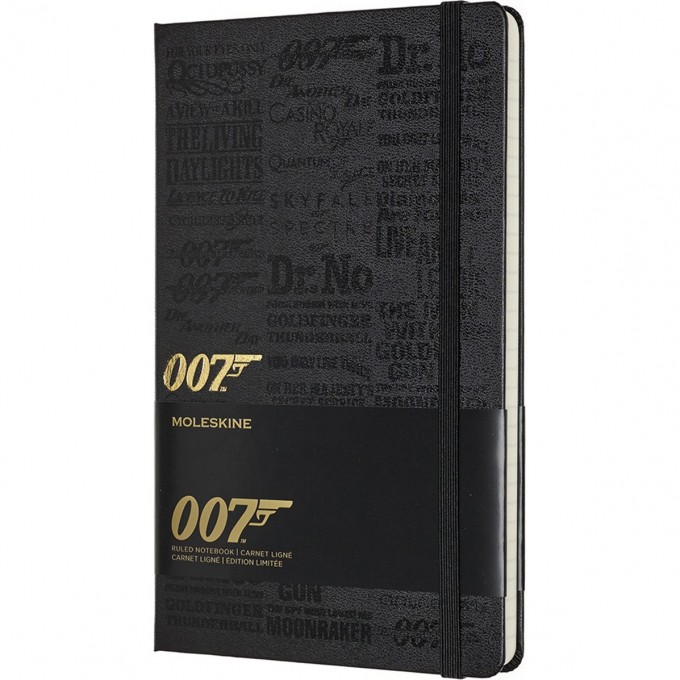 Блокнот MOLESKINE LIMITED EDITION JAMES BOND LARGE, линейка, черный Titles LEJBQP060B Блокнот MOLESKINE LIMITED EDITION JAMES BOND LARGE, линейка, черный Titles LEJBQP060B