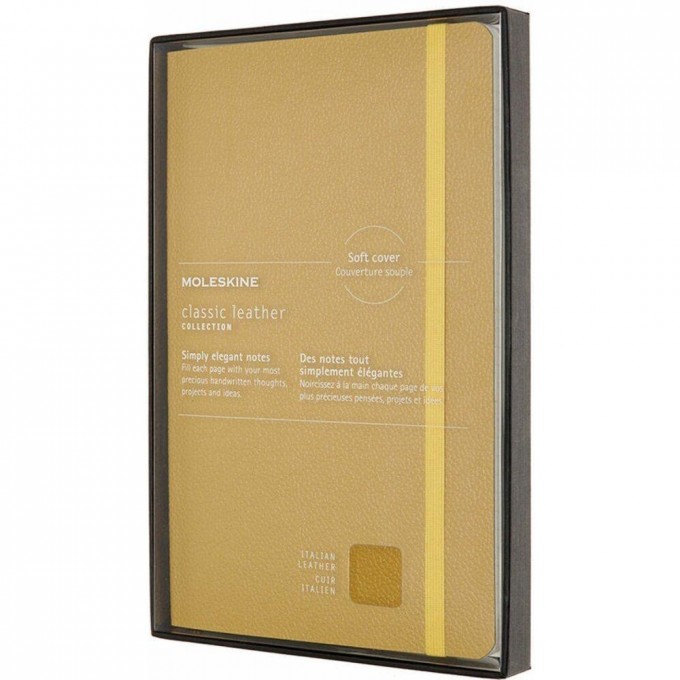 Блокнот MOLESKINE LIMITED EDITION LEATHER LARGE, линейка, желтый LCLH31SM17BOX Блокнот MOLESKINE LIMITED EDITION LEATHER LARGE, линейка, желтый LCLH31SM17BOX