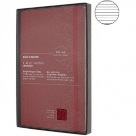 Блокнот MOLESKINE LIMITED EDITION LEATHER LARGE, линейка, красный