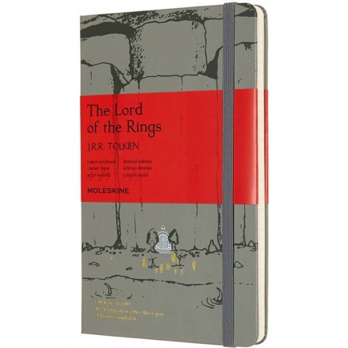Блокнот MOLESKINE LIMITED EDITION LORD OF THE RINGS LARGE, линейка, серый Moria LELRQP060MO Блокнот MOLESKINE LIMITED EDITION LORD OF THE RINGS LARGE, линейка, серый Moria LELRQP060MO