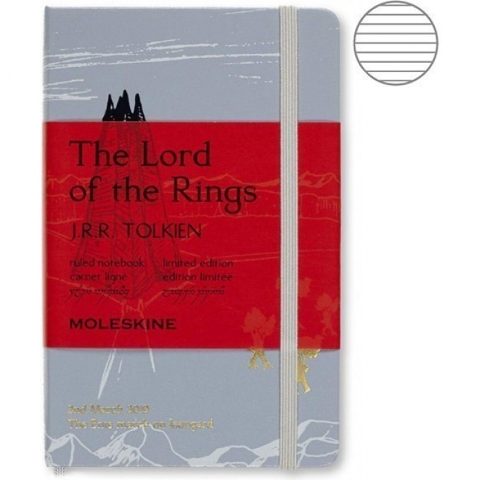 Блокнот MOLESKINE LIMITED EDITION LORD OF THE RINGS POCKET, линейка, серый Isengard LELRMM710IS Блокнот MOLESKINE LIMITED EDITION LORD OF THE RINGS POCKET, линейка, серый Isengard LELRMM710IS