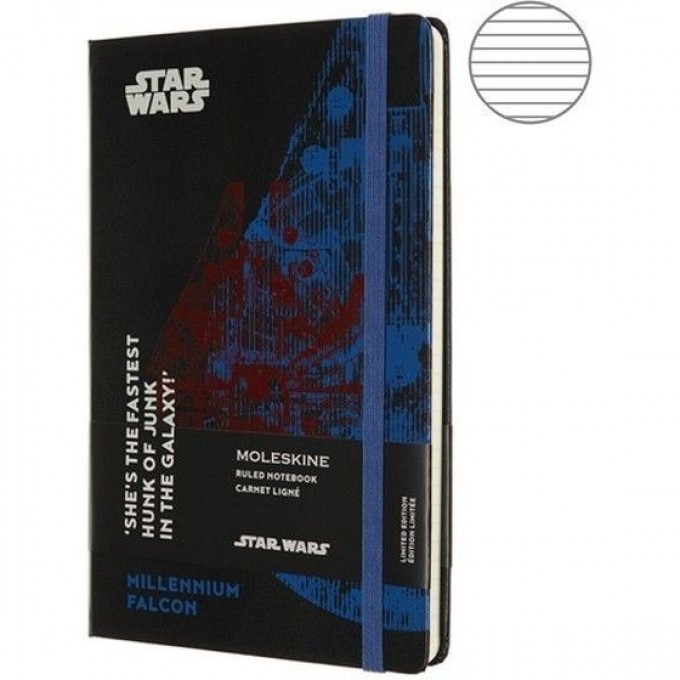 Блокнот MOLESKINE LIMITED EDITION STAR WARS LARGE, линейка, черный LESWD01QP060 Блокнот MOLESKINE LIMITED EDITION STAR WARS LARGE, линейка, черный LESWD01QP060