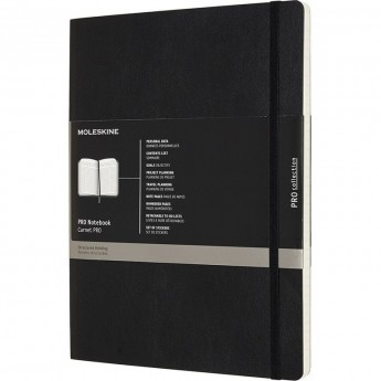 Блокнот MOLESKINE PROFESSIONAL SOFT XLARGE линейка, черный