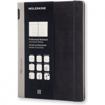 Блокнот MOLESKINE PROFESSIONAL XLARGE, линейка, черный
