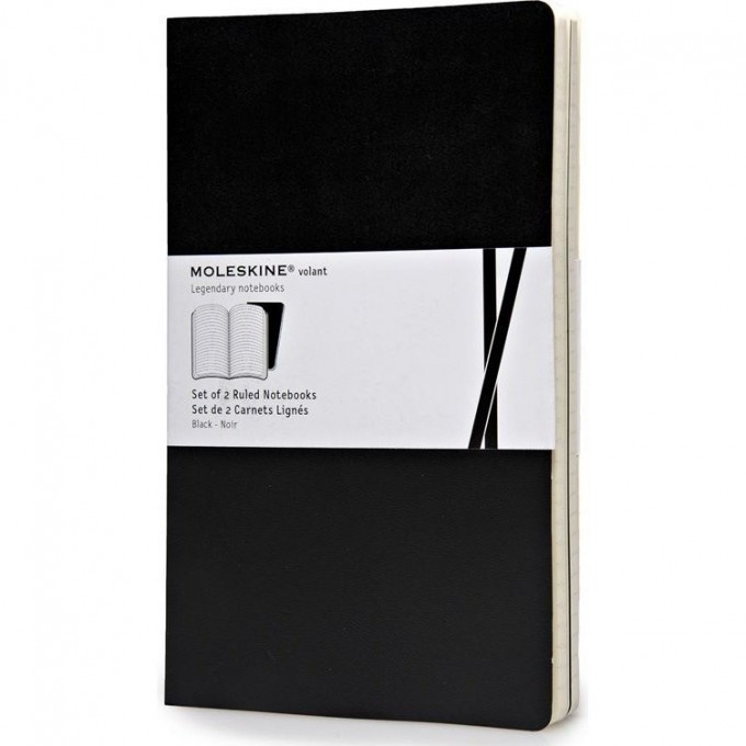 Блокнот MOLESKINE VOLANT POCKET, линейка, черный QP711BK Блокнот MOLESKINE VOLANT POCKET, линейка, черный QP711BK