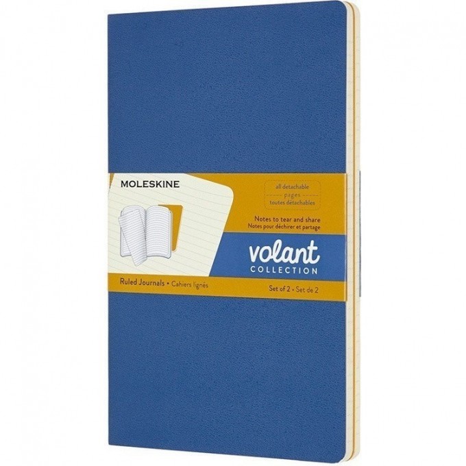 Блокнот MOLESKINE VOLANT POCKET, линейка, синий/желтый янтарный QP711B41M17 Блокнот MOLESKINE VOLANT POCKET, линейка, синий/желтый янтарный QP711B41M17