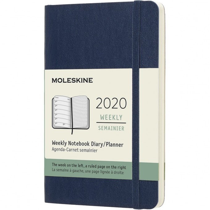 Еженедельник MOLESKINE CLASSIC SOFT WKNT POCKET (синий сапфир) DSB2012WN2 Еженедельник MOLESKINE CLASSIC SOFT WKNT POCKET (синий сапфир) DSB2012WN2