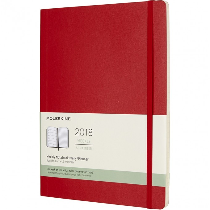 Еженедельник MOLESKINE CLASSIC SOFT WKNT XL (красный) DSF212WN4 Еженедельник MOLESKINE CLASSIC SOFT WKNT XL (красный) DSF212WN4