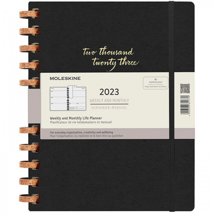 Еженедельник MOLESKINE SPIRAL XXL черный DHSPBK512MWH7Y23 Еженедельник MOLESKINE SPIRAL XXL черный DHSPBK512MWH7Y23
